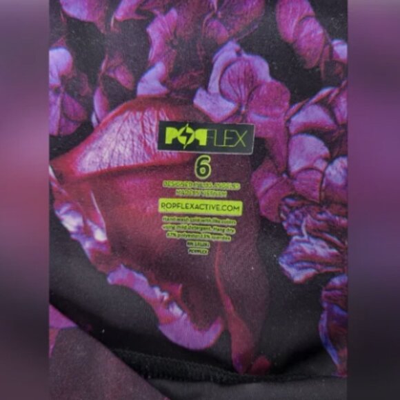 POPFLEX Dark Bloom Sports Bra and Shorts - Picture 9 of 12